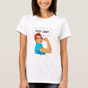 T-shirt Dessin animé drôle de femme piquée