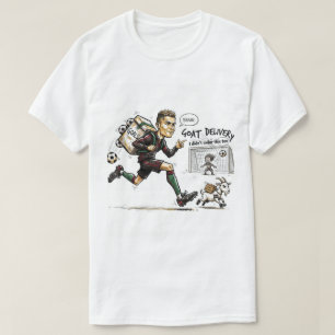 T-shirt Dessin animé drôle de football – Conception de fan