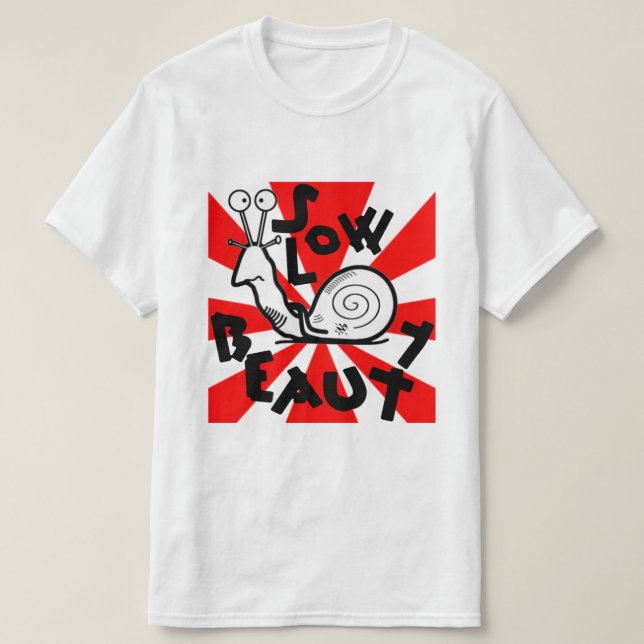 T-shirt Dessin animé drôle de l'escargot cool (Design devant)
