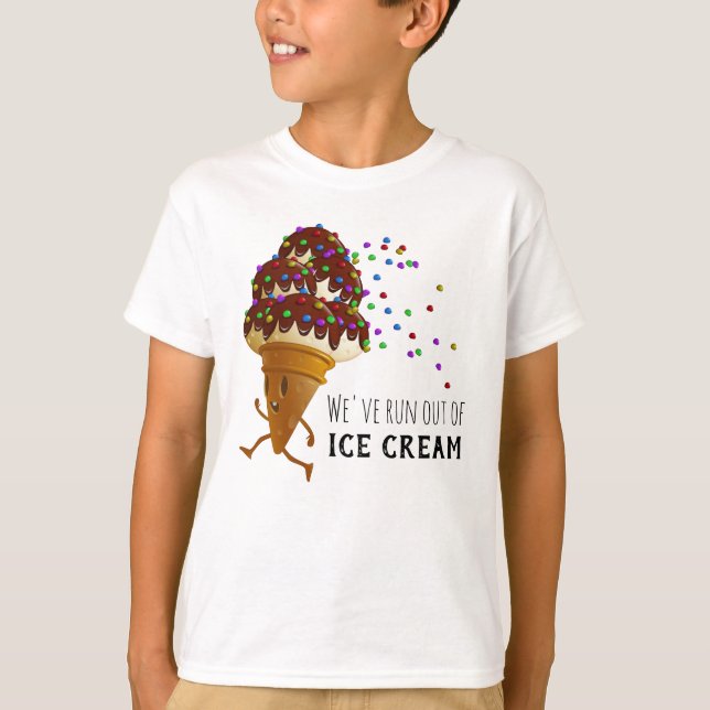 T-shirt Dessin animé drôle de manque de glace (Devant)