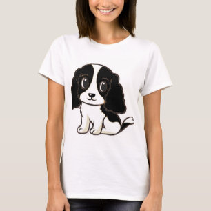 T-shirt dessin animé en noir blanc