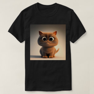 T-shirt dessin animé illustration d'un chat mignon