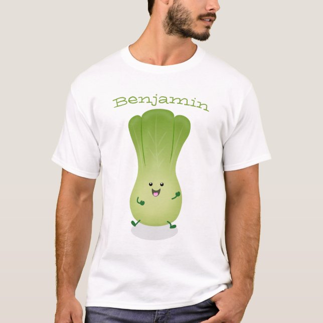 T-shirt dessin animé mignon de bok choy (Devant)