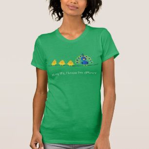 T-shirt Dessin animé mignon et coloré d'oiseaux et d'un pa