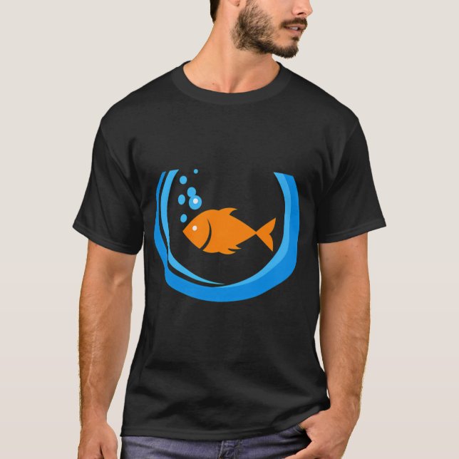 T-shirt Dessin animé Poisson nageant (Devant)