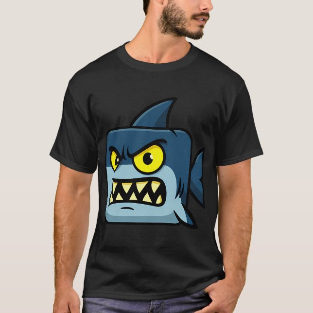 T-shirt Dessin Animé Requin Carré (Devant)