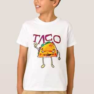 T-shirt dessin animé taco man style drôle illustration