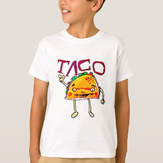 T-shirt dessin animé taco man style drôle illustration