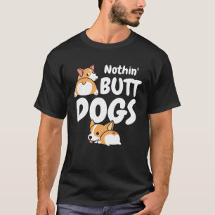 T-shirt Dessin arrière pas de cul chien mignon Corgi