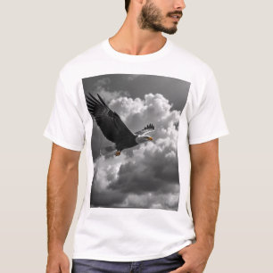 T-shirt Dessin au charbon de l'aigle Majestic - Puissance