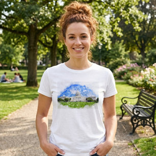 T-shirt Dessin au pastel du Capitole des États-Unis