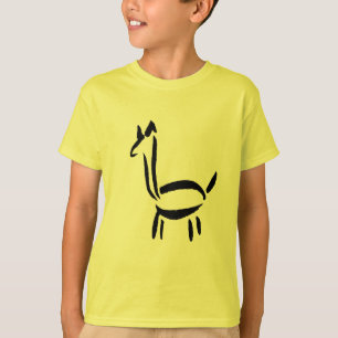 T-shirt Dessin au pinceau Lama Alpaga Cheval Animal