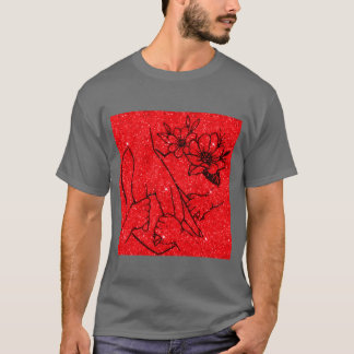 T-shirt Dessin au trait de famille à la main