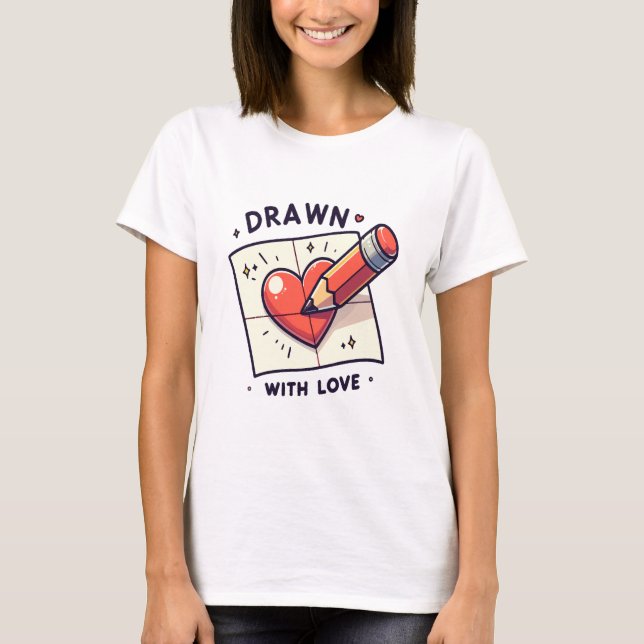 T-shirt Dessin avec amour (Devant)