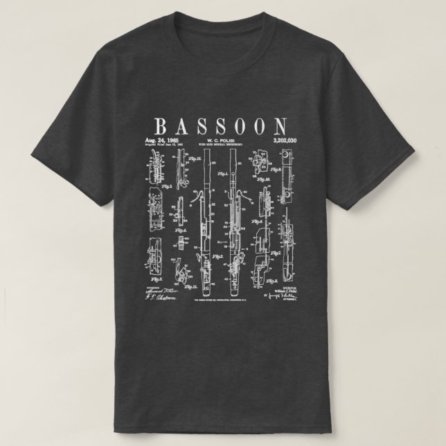 T-shirt Dessin Bassooniste Vintage de Bassoonist (Design devant)