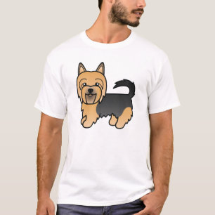 T-shirt Dessin Cartographique De Chien Terrier Australien 