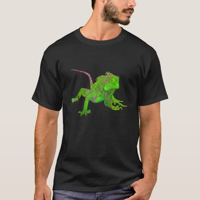 T-shirt Dessin couleur de l'iguane (Devant)
