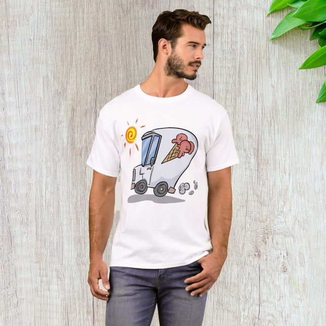 T-shirt Dessin Crème de glace Camion Amusant Dessert d'été (Créateur téléchargé)