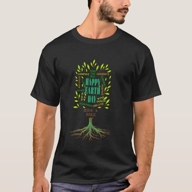 T-shirt Dessin d'arbre mignon - Protection de l'environnem (Devant)