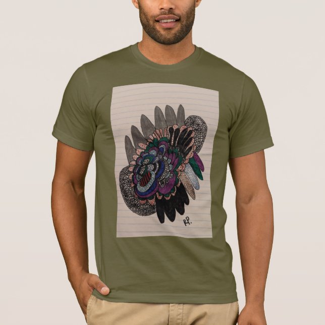 T-Shirt Dessin d'Art Abstrait (Devant)