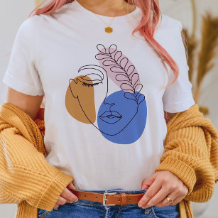 T-shirt Dessin d'art minimaliste Abstrait face