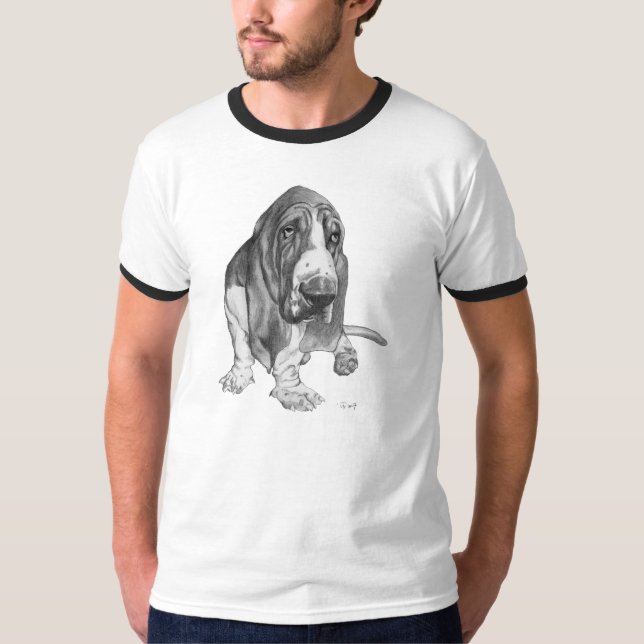 T-shirt Dessin de Basset Hound (Devant)