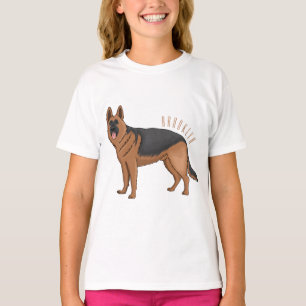 T-shirt dessin de berger allemand
