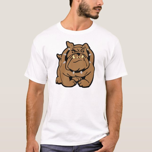 T-shirt Dessin de Bulldog en anglais (Devant)