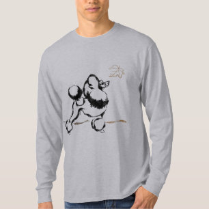 T-shirt Dessin de caniche noir