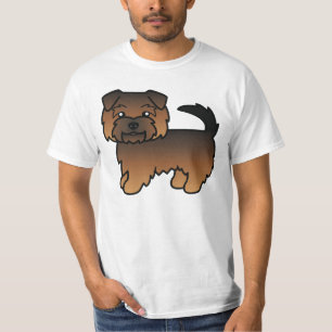 T-shirt Dessin de caricature de chien Norfolk Terrier Griz