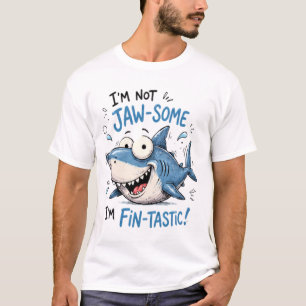 T-shirt Dessin de cartoon rigolo avec une mâchoire de requ
