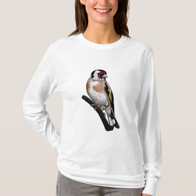 T-shirt Dessin de chardonneret (Devant)
