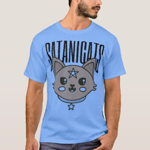 T-shirt Dessin de chat Satanique Nuit magique mystique Hal