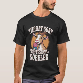 T-shirt Dessin de chèvre drôle suçant une glace