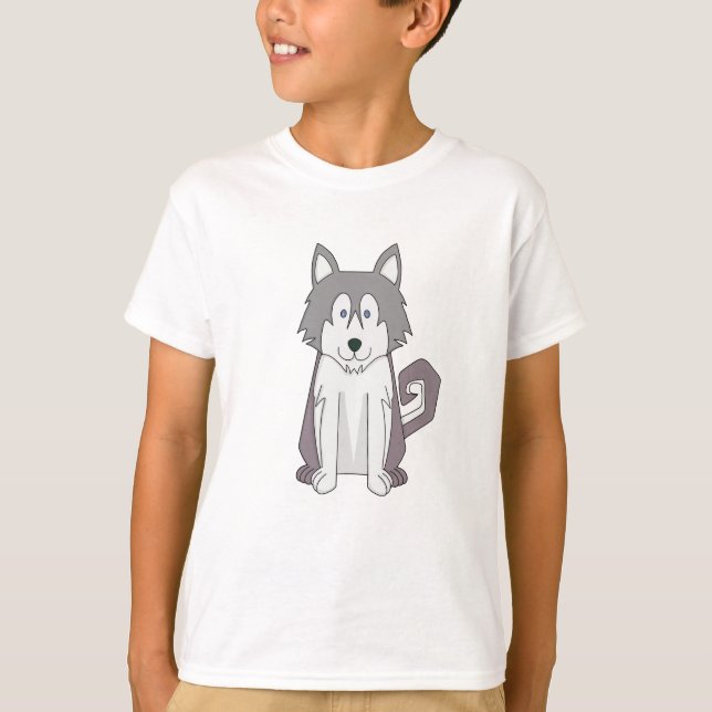 T-shirt Dessin de chien Extraordinaire Sibérie Husky (Devant)