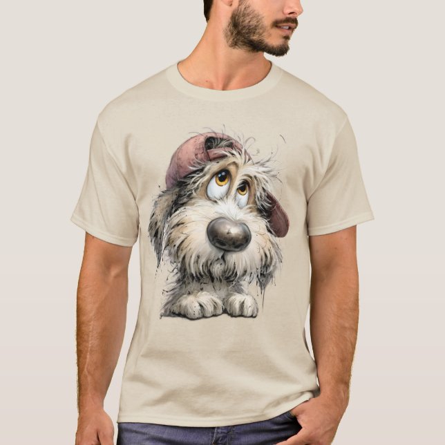 T-shirt Dessin de chien original mignon (Devant)