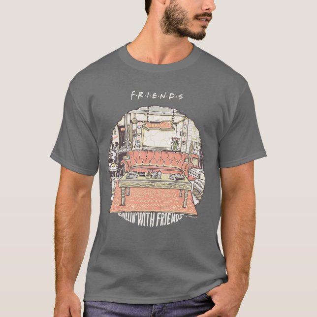 T-shirt Dessin de Chillin avec AMIS™ (Devant)