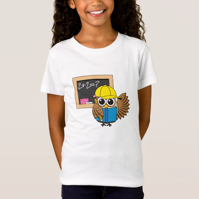 T-Shirt Dessin de chouette écolière (Devant)