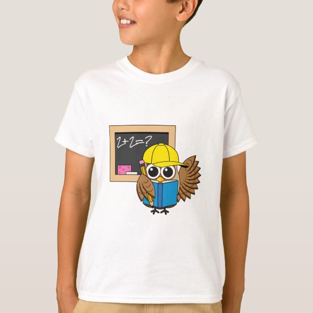 T-shirt Dessin de chouette écolière (Devant)