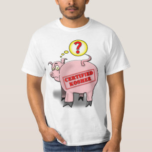 T-shirt Dessin de cochon certifié Kosher