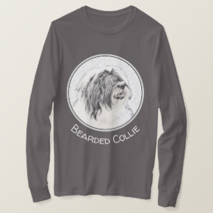 T-shirt Dessin de collie à oreilles - Joli art original de