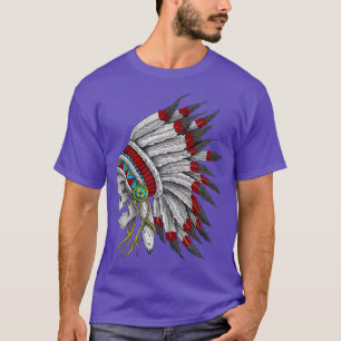 T-shirt dessin de crâne amérindien
