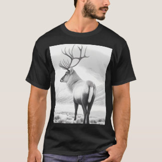 T-shirt Dessin de crayon noir et blanc