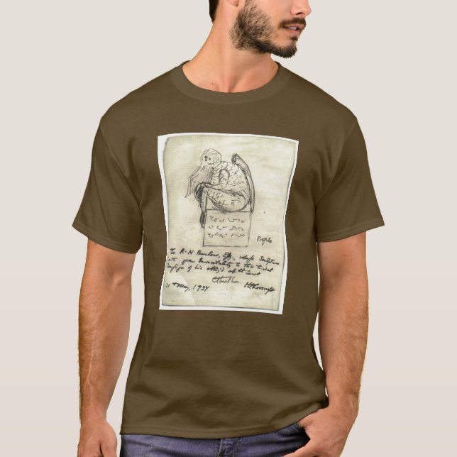 T-shirt Dessin de Cthulhu par Lovecraft (Devant)