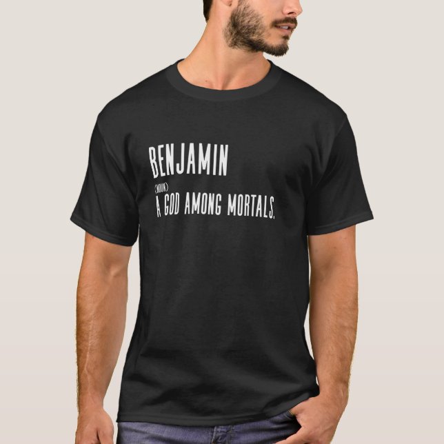 T-shirt Dessin de définition de Benjamin drôle - Un dieu p (Devant)