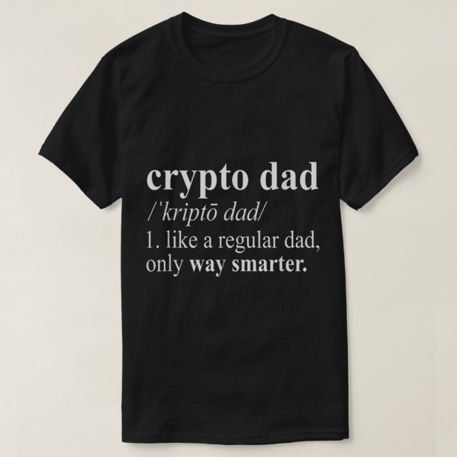 T-shirt Dessin de définition de papa crypto drôle (Design devant)