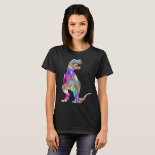T-shirt Dessin de dinosaure psychédélique T Rex coloré drô