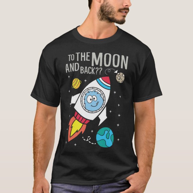 T-shirt Dessin de fusée et d'espace (Devant)
