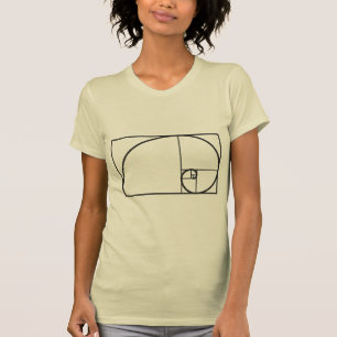 T-shirt Dessin de géométrie minimale à spirale dorée