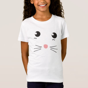 T-Shirt Dessin de la ligne de face du chat